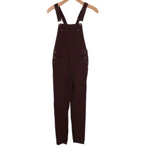 We The Free People Brown Corduroy Overall Womens 28 Cotton Straight Leg